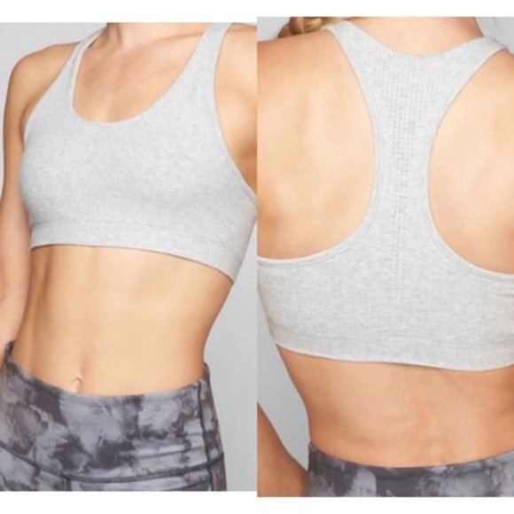 Athleta pure organic ribbed racerback bralette everyday bra size small - Picture 1 of 8